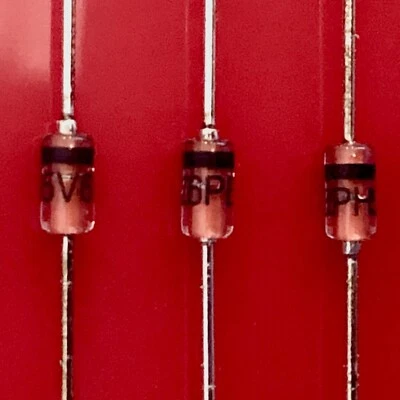 [10x] BZX79-C5V6 Philips Zener Diode / Voltage regulator diode 5.6V 5% 1/2W DO-3 — 第 1/4 张图片