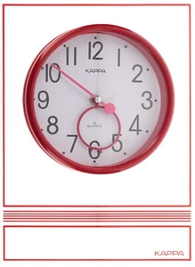 Super Rare KAPPA Wall Clock Acrylic Clear and Red Analog South Korea - It Works - Picture 1 of 8