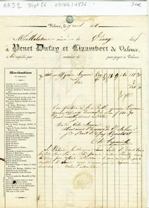 Dépt 26 - Valence - Commerce Alimentaire et Non Alimentaire du 09/04/1836 - Picture 1 of 1
