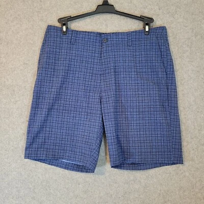 Shorts Grand Slam masculino 36 azul atlético golfe ao ar livre casual esporte xadrez - Imagem 1 de 4