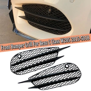 Für 2015-2018 Mercedes W205 C180 C200 C260 Stoßstange Lüftung Nebelscheinwerfer Grill Abdeckung - Bild 1 von 11