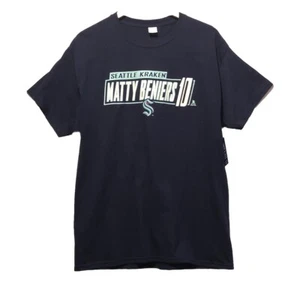 Seattle Kraken NHLPA Matty Beniers #10 Short Sleeve Tee Navy L Neu Hanes Unisex - Bild 1 von 13