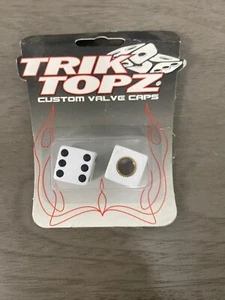 Trik Topz Custom Valve Caps (Dice, White & Black) - Picture 1 of 2