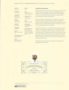 #1720 (49c) Forever Celebration Boutonniere Briefmarke #5199 Souvenirseite - Bild 1 von 1