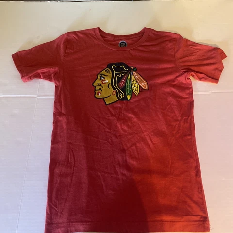 Chicago Blackhawks Youth Hockey XL (16-18) NHL Red Short Sleeve Tshirt Cover