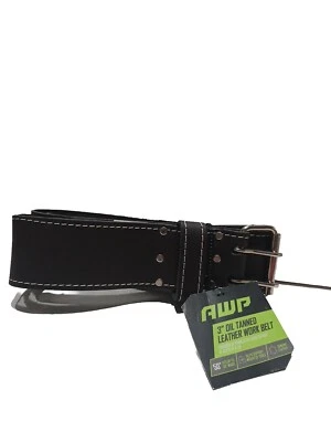 AWP 3” OIL TANNED Dark Brown LEATHER WORK BELT OEM#1LL-605-L-1 Construction work - Image 1 of 4