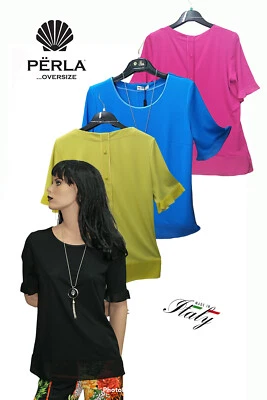 PERLA OVERSIZE maglia elegante maniche corte made in Italy Gemma