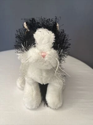 Ganz Webkinz Black & White Cat Plush Stuffed Animal Fuzzy Fur HM016 NO CODE - Image 1 of 4