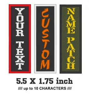 Insignia de motociclista de costura vertical bordada personalizada con parche de costura vertical de 5,5"" x 1,75"" (B) - Imagen 1 de 11
