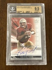 2011 Leaf Ultimate Draft 10/49 Christian Ponder Auto RC BGS 10 Auto Gem 9.5!