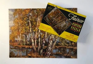 Vintage - Fairco Jigsaw Puzzle -  1940s - "The Birches"  375 piece -  14x19 in. - Picture 1 of 13