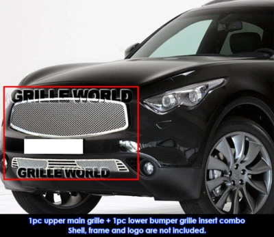 Combo de rejilla de malla para Infiniti FX35/FX50 2009-2010 Foto 1 de 2
