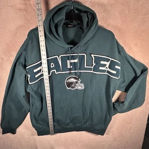 NFL Philadelphia Eagles Mens XL Pullover Hoodie Chenille Embroidered Logo Green - Picture 1 of 7