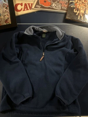 Vintage L.L. Bean Navy Fleece Pullover Jacket - Image 1 of 3