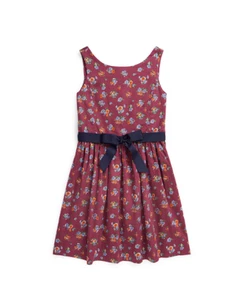 Polo Ralph Lauren Big Girls Floral Cotton Sateen Dress, 7 - Picture 1 of 1