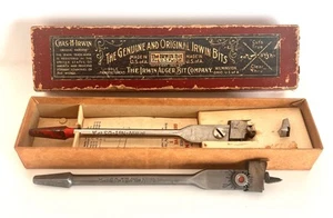 2 Vintage IRWIN NO. 01, 21 Bell System Micro-Dial Expansive Auger Bits USA - Picture 1 of 21