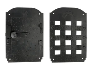 Rustic Iron Speakeasy Door Viewer Kit- Old Hacienda Style 2-Piece Grill & Window - Picture 1 of 5