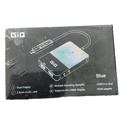 GIQ Mini USB C Hub Docking Station USB3.0 to Dual HDMI VGA Adapter Tripledisplay - Image 1 of 2