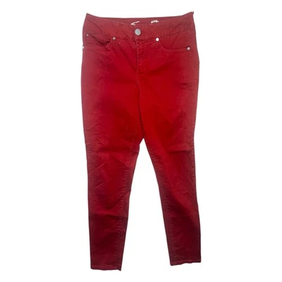 Женские узкие эластичные джинсы Seven размер 8 красные с высокой талией - Изображение 1 из 4