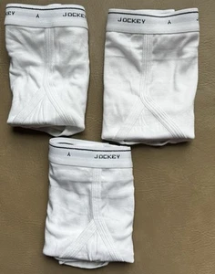 Jockey CLASSIC BRIEFS 38 paquete completo de 3 ropa interior para hombre 100 % algodón blanco nuevo - Imagen 1 de 8