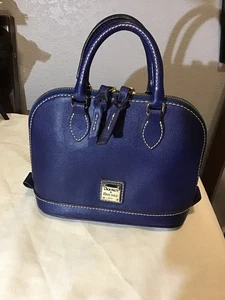 DOONEY & BOURKE MARINEBLAU SAFFIANO REISSVERSCHLUSS UMHÄNGETASCHE MIT RIEMEN LEDER J9854840. - Bild 1 von 19