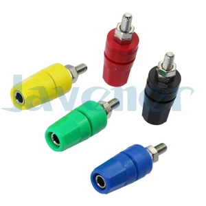 Lot 5 ABS 4mm Banana Binding Post Panel Socket M4 Thread Terminal Jack BS4825 - Picture 1 of 16
