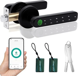 Smart Fingerprint Door Lock Electronic Handle Digital Password Bluetooth Key APP - Picture 1 of 6
