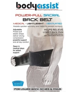 Bodyassist Power Pull Sacral Back Belt Reduce Lower Back Pain Prevent Injury - Picture 1 of 4