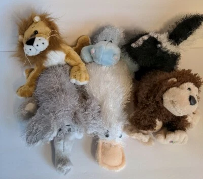 6 Ganz Webkins Lot Jungle Wild Lion Hippo Elephant Googles Monkey NO CODES Plush - Image 1 of 4
