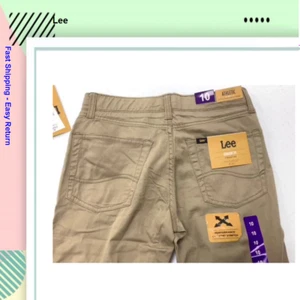LEE BOYS X-TREME COMFORT STRAIGHT FIT STRAIGHT LEG ATHLETIC JEANS 7/Khaki. - Picture 1 of 3