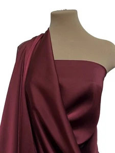 GASA SATINADA BORGOÑA SEDOSA ABURRIDA 60""...FORMAL, BLUSAS, VESTIDOS, DECORACIÓN - Imagen 1 de 8
