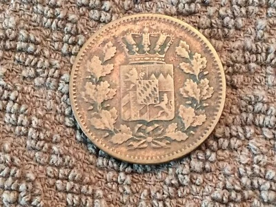 GERMAN STATES BAVARIA 1860 2 PFENNING COIN - Image 1 of 2