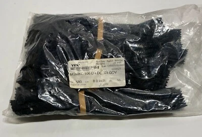 Lote de 50 cremalleras YKK tamaño #10 negras de metal de alta resistencia de 8 pulgadas hechas en EE. UU. Foto 1 de 4