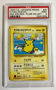 Pokémon PSA 9 COMO NUEVO 1999 Flying Pikachu japonés ANA Airlines avión a la izquierda promoción - Imagen 1 de 2