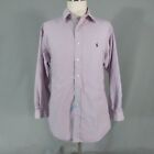 Polo Ralph Lauren Yarmouth Dress Shirt Mens Medium Purple White Striped