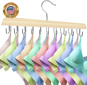 Bra Hanger for Closet, Tank Top Hanger, W/20 Hooks Holds 40 Bras, Foldable Bra H - Picture 1 of 7