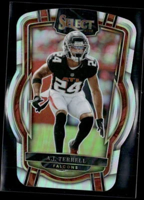 A.J. Terrell - 2022 Panini Select Silver Prizm Die Cut #296 Atlanta Falcons - Image 1 of 2