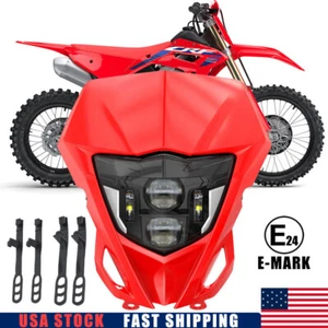 LED Headlight DRL w/Fairing for Honda CRF230F CRF250F CRF250L CRF300L CRF450L - Picture 1 of 12