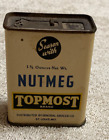American Lady Nutmeg Cream-colored Background Blue Lettering Metal Spice Tin
