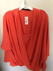 Neu mit Etikett Iris Setlakew orangefarbenes Tanktop und Crossover-Top – Größe XL - Bild 1 von 8