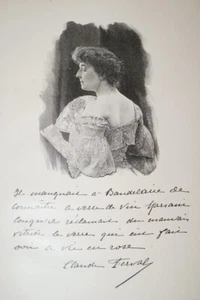 CLAUDE FERVAL BARONNE PIERREBOURG GRAVURE SUR BOIS MARIANI 1910 M423 - Picture 1 of 1