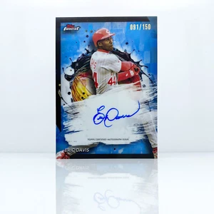 Eric Davis - 2024 Topps Finest - Blue Auto - Reds - 091/150 - Bild 1 von 2