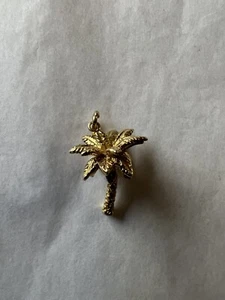 Rare Tiffany & Co 18K Yellow Gold Motif Palm Tree Pendant Bracelet Charm 4.1g - Picture 1 of 9