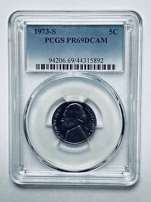 1973-S Jefferson Nickel PCGS PR69DCAM - Image 1 of 4