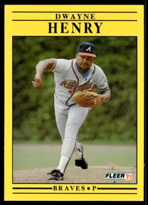 1991 Fleer Baseball Card Dwayne Henry Atlanta Braves #692 - Image 1 of 2