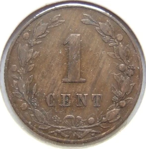 Moneda Países Bajos 1 céntimo 1883 en muy bonita - Imagen 1 de 2
