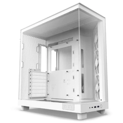 NZXT H6 Flow White PC Computer Case ATX CC-H61FW-01 - Image 1 of 4