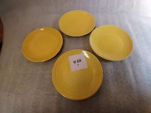 Juego de 4 platos de ensalada de cerámica remolino pintados a mano amarillo 8,5 pulgadas - Imagen 1 de 6