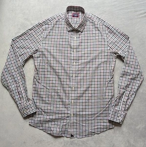 Camisa UNTUCKit Para Hombre Grande ALTA DELGADA Blanca Negra Púrpura Roja Cuadros Sin Arrugas - Imagen 1 de 9
