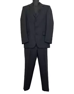 Ede & Ravenscroft Mens Suit Jacket Trousers Wool Grey Bespoke Tailored Sz 40R M - Picture 1 of 19